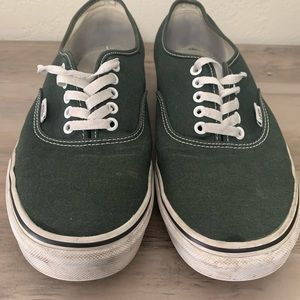 Vans Authentics size 11.5 in Scarab green.